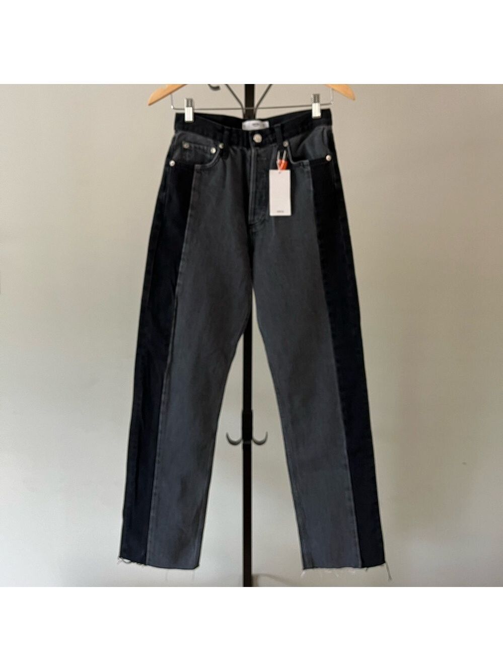 Mango Denim High Waist Straight Leg Jeans, Size 2.